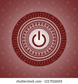 power icon inside badge with red background