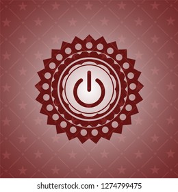 power icon inside badge with red background