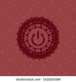 power icon inside badge with red background