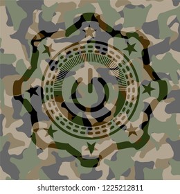 power icon inside camo texture