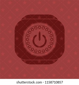 power icon inside red icon or emblem