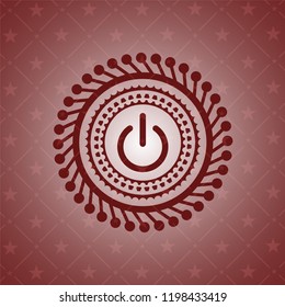 power icon inside red emblem