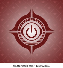 power icon inside red emblem