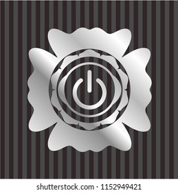 power icon inside silver badge