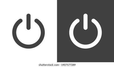 Power icon isolated on white background. Shut down symbol. Vector illustration.