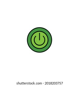 power Icon Isolated On White Background