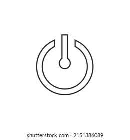 Icono de alimentación aislado en fondo blanco. Icono de esquema de energía. UX e UI. Icono para diseño web, aplicaciones, sticker, software, uso de impresión y parte del logotipo.
