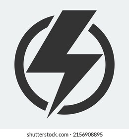 Power icon. Lightning, bolt, energy and thunder electric concept. Vector illustration isolated. EPS 10