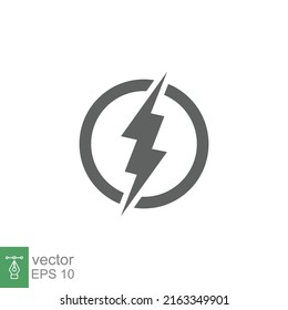 Power-Symbol Blitz-, Blitz-, Energie- und Donner-Elektrokonzept. Vektorgrafik einzeln. EPS10.