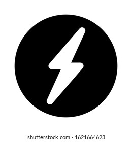Power Icon, Lightning Power Icon. editable vector icon illustration on white background