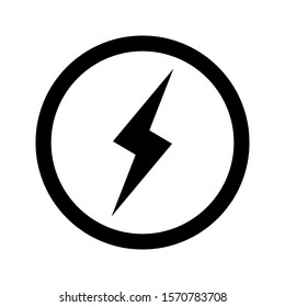 Power Icon, Lightning Power Icon on white background. vector illustration