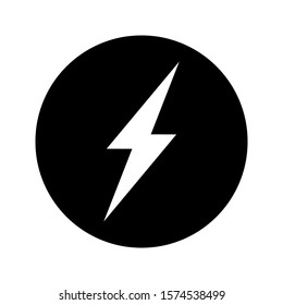Power Icon, Lightning Power Icon on white background. vector illustration