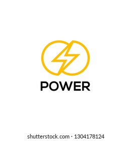 Power Icon, Lightning Power Icon Vector