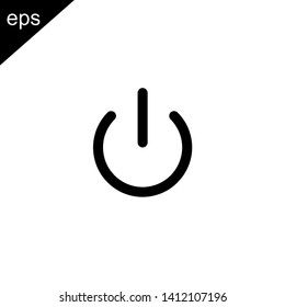 power icon line outline design vector symbol