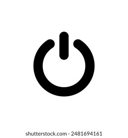 Diseño de logotipo de icono de energía. Signo y símbolo del interruptor de encendido. Energía eléctrica