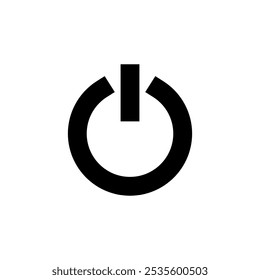 Diseño del logotipo del icono del poder. Señal y símbolo del interruptor de encendido. Energía eléctrica