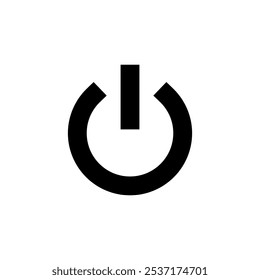 Diseño del logotipo del icono del poder. Señal y símbolo del interruptor de encendido. Energía eléctrica