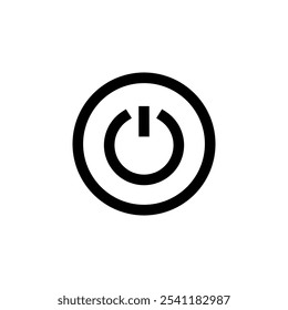 Logo-Design für Power-Icons. Netzschalterzeichen und -symbol Elektrische Energie