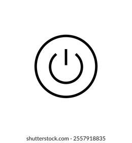 Power icon logo design. Power Switch sign and symbol. Electric power