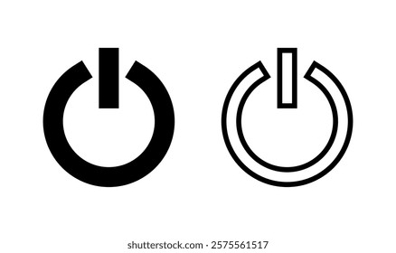 Power icon logo design. Power Switch sign and symbol. Electric power