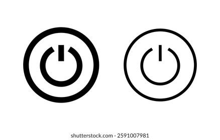Power icon logo design. Power Switch sign and symbol. Electric power