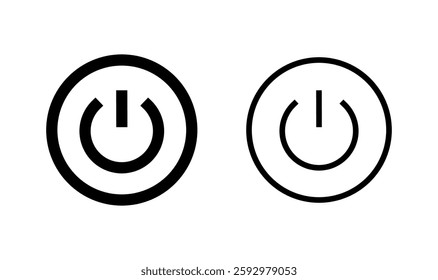 Power icon logo design. Power Switch sign and symbol. Electric power