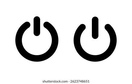 Power icon logo design. Power Switch sign and symbol. Electric power