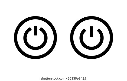 Power icon logo design. Power Switch sign and symbol. Electric power