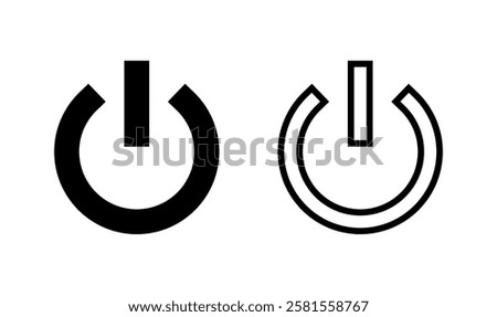 Power icon logo design. Power Switch sign and symbol. Electric power