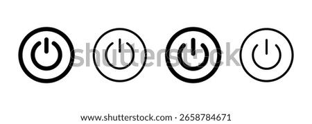 Power icon logo design. Power Switch sign and symbol. Electric power