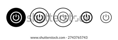 Power icon logo design. Power Switch sign and symbol. Electric power