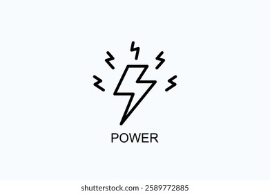 Power Icon Or Logo Isolated Vector Illustration