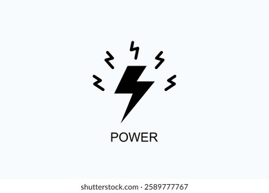 Power Icon Or Logo Isolated Vector Illustration