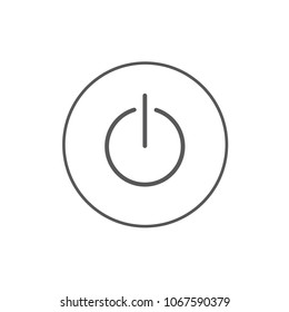 Power icon in minimal flat design on white background,vector illustration.