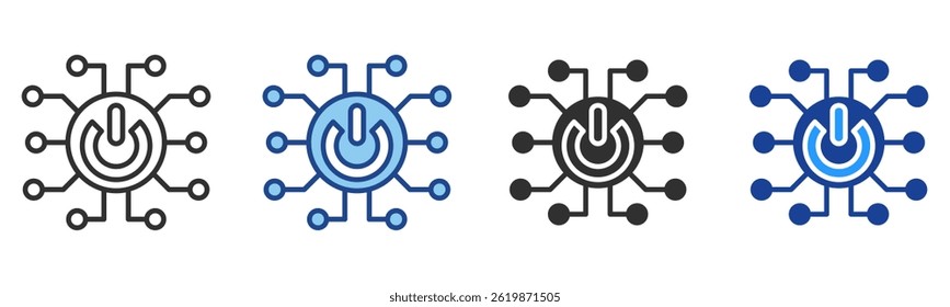 Power Icon Multiple Style Vector Collection