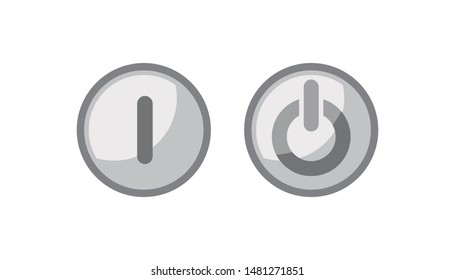 power icon on black background vector eps 10