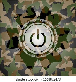 power icon on camo texture