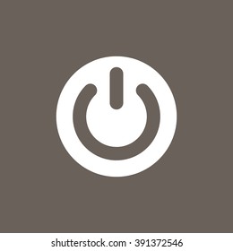 Power Icon on Dark Gray Color. Eps-10.