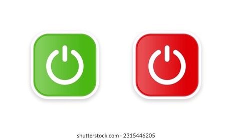 Power icon On Off Buttons, Energy switch sign, Power Switch Icons, Start power button, turn on off symbol, shutdown energy icon