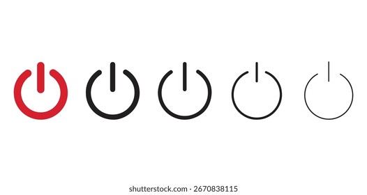 Icono de energía Encendido/apagado Botones, icono de energía de apagado Iconos de interruptor de energía, señal de interruptor de energía, Botón de energía de inicio, 
