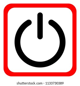 Power icon on white background. Turn Off icon. Vector illustration.
