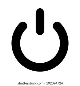 Power Icon On White Background.