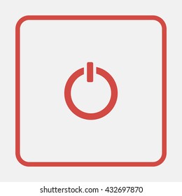 Power icon on white background.