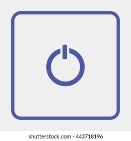 Power icon on white background.