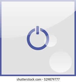 Power icon on white background.
