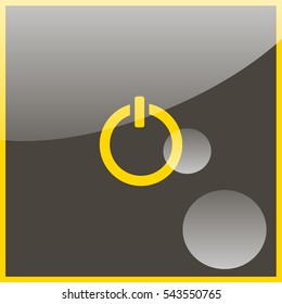 Power icon on white background.