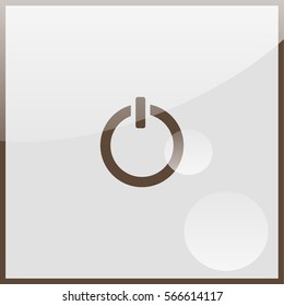 Power icon on white background.