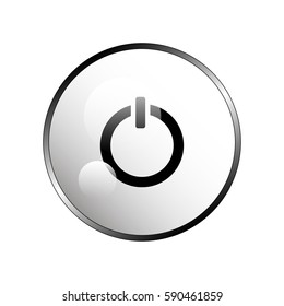 Power icon on white background.