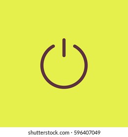Power icon. On/off shut down switch button