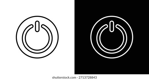 Power icon, outline vector sign, logo design download